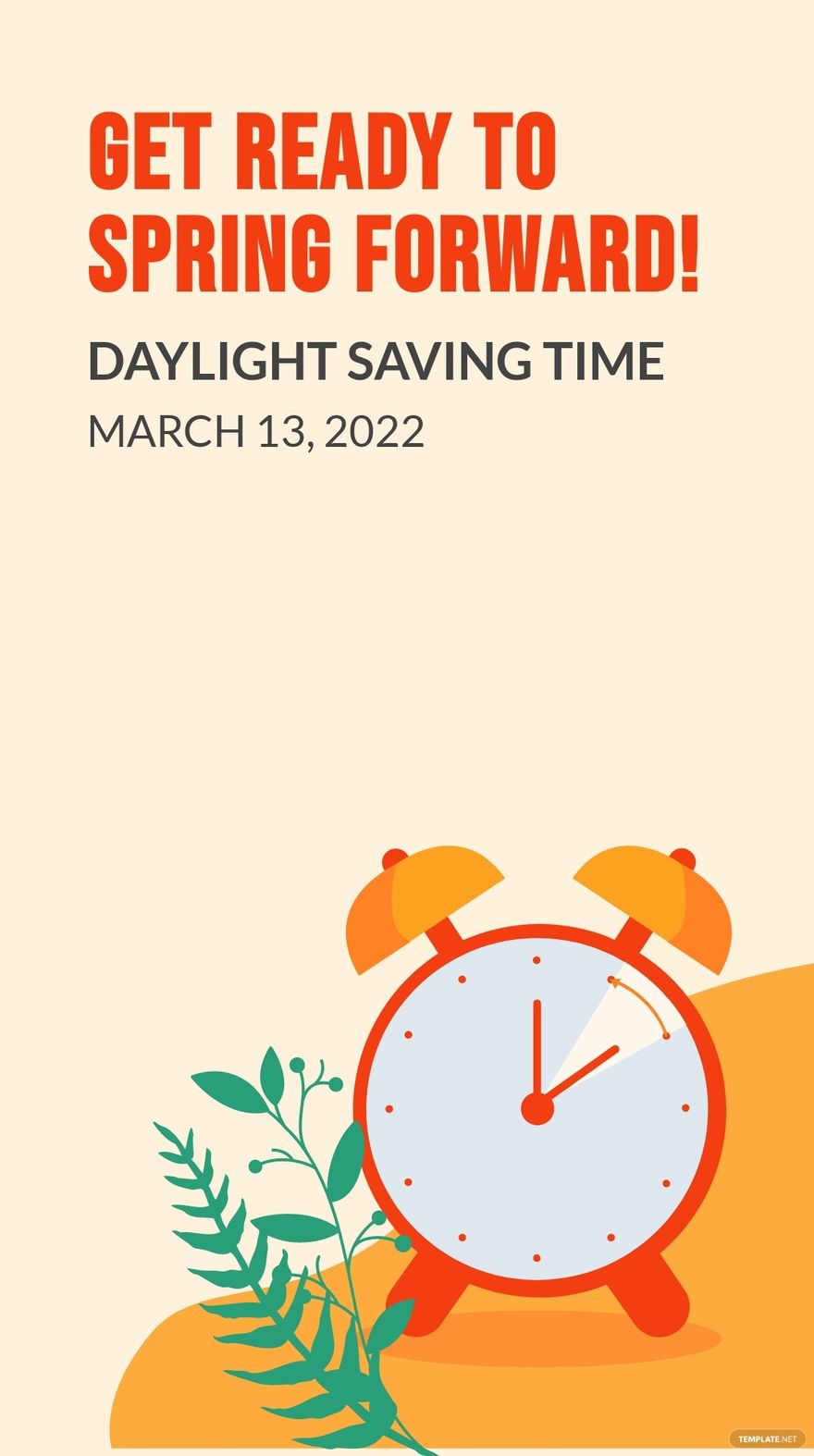 Daylight Saving Time Advertisement Whatsapp Post Template