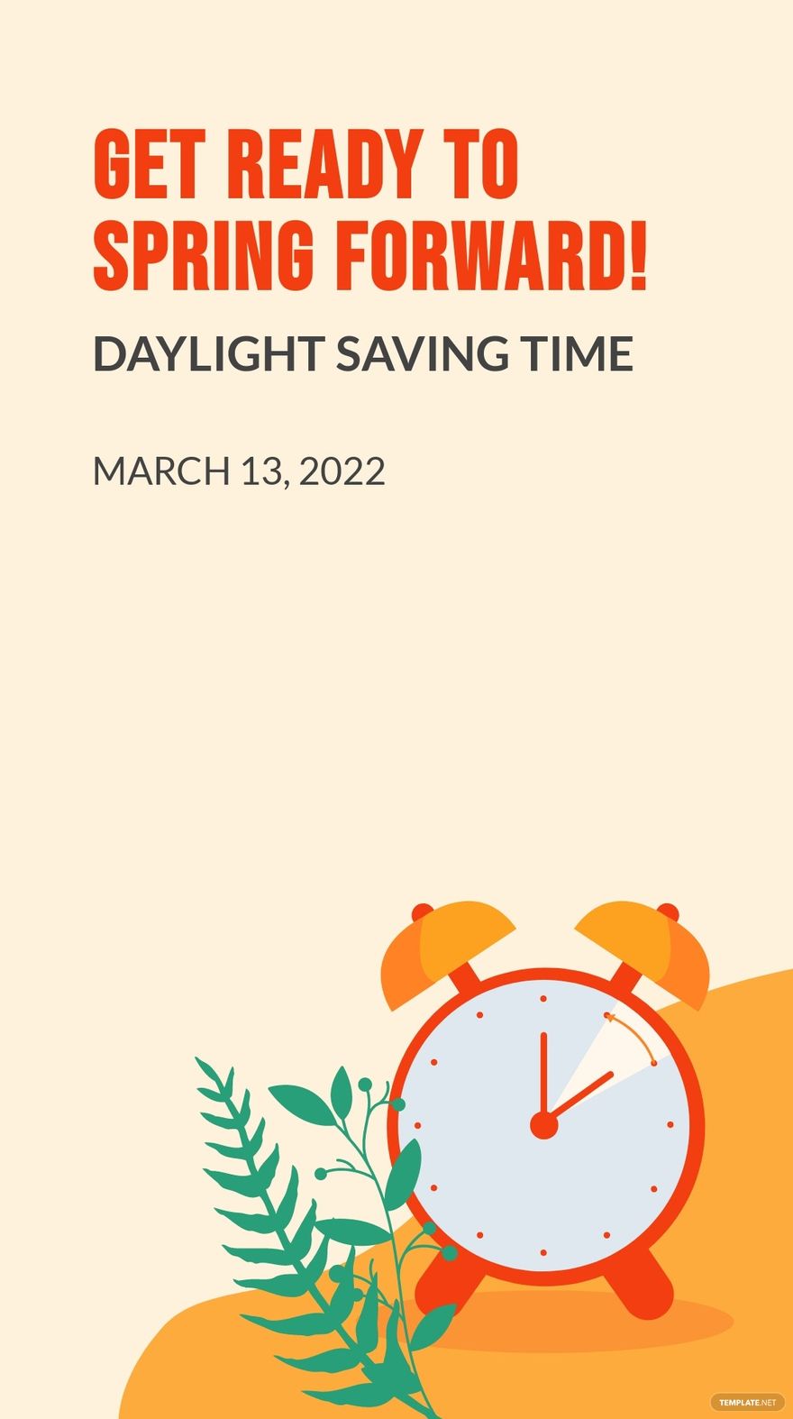 Free Daylight Saving Time Advertisement Instagram Story Template