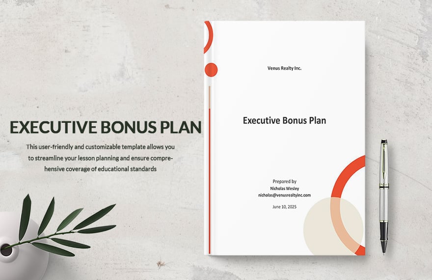 Executive Bonus Plan Template