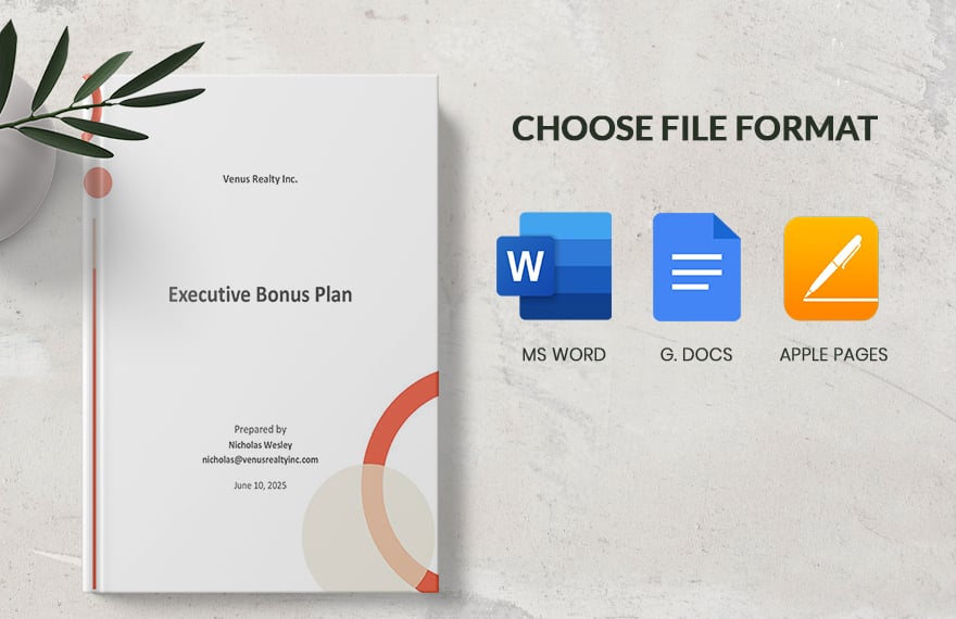 Free Executive Bonus Plan Template Download in Word, Google Docs, PDF