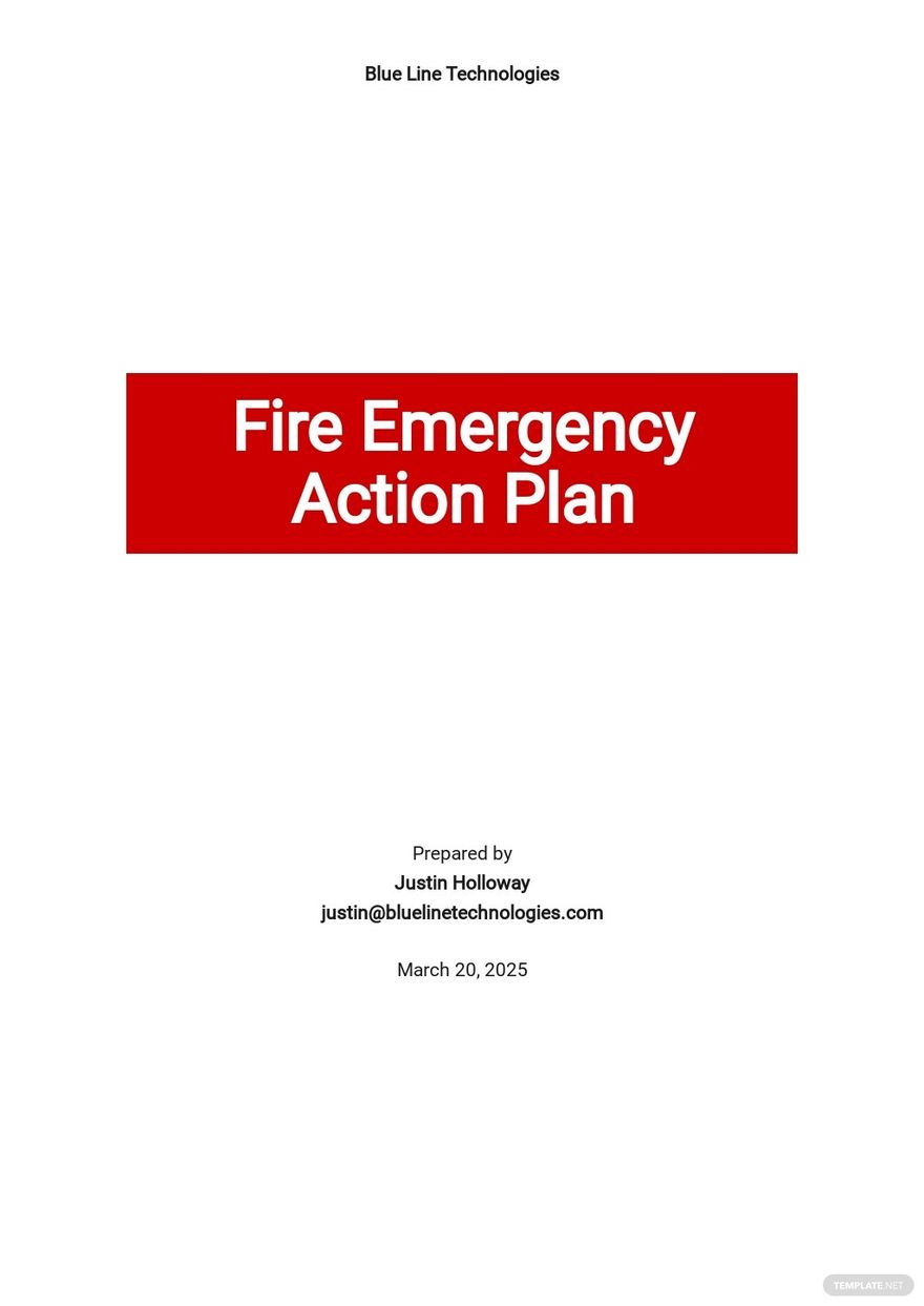 Emergency Action Plans Templates Format Free Download 5272