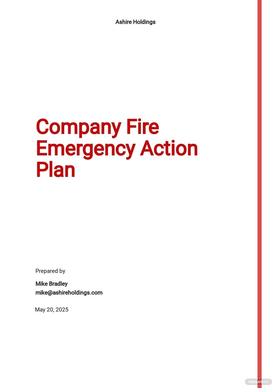 Company Emergency Action Plan Template