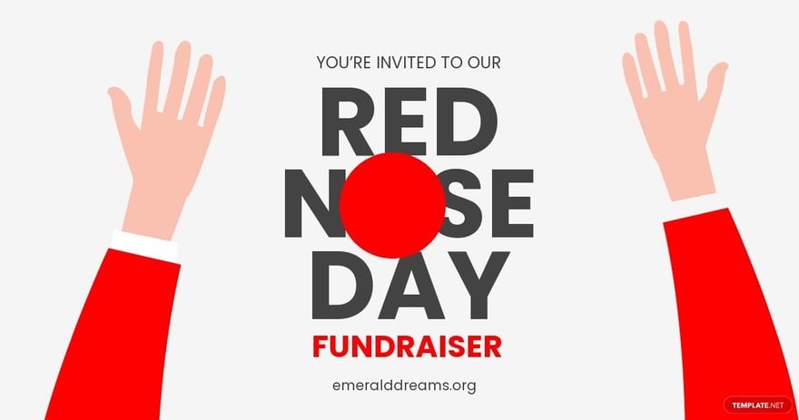Red Nose Day Fundraising Facebook Post Template