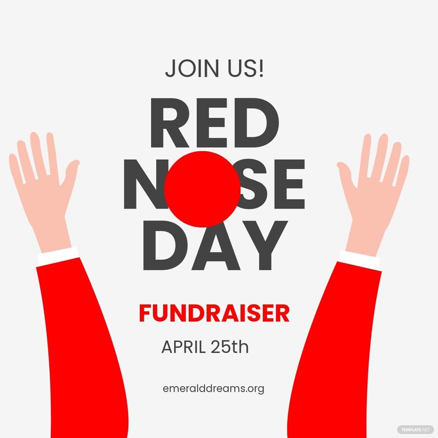 Red Nose Day Fundraising Linkedin Post Template