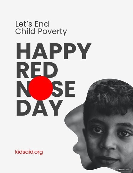 Simple Red Nose Day Flyer Template in Word, Google Docs, PSD, Apple Pages, Publisher