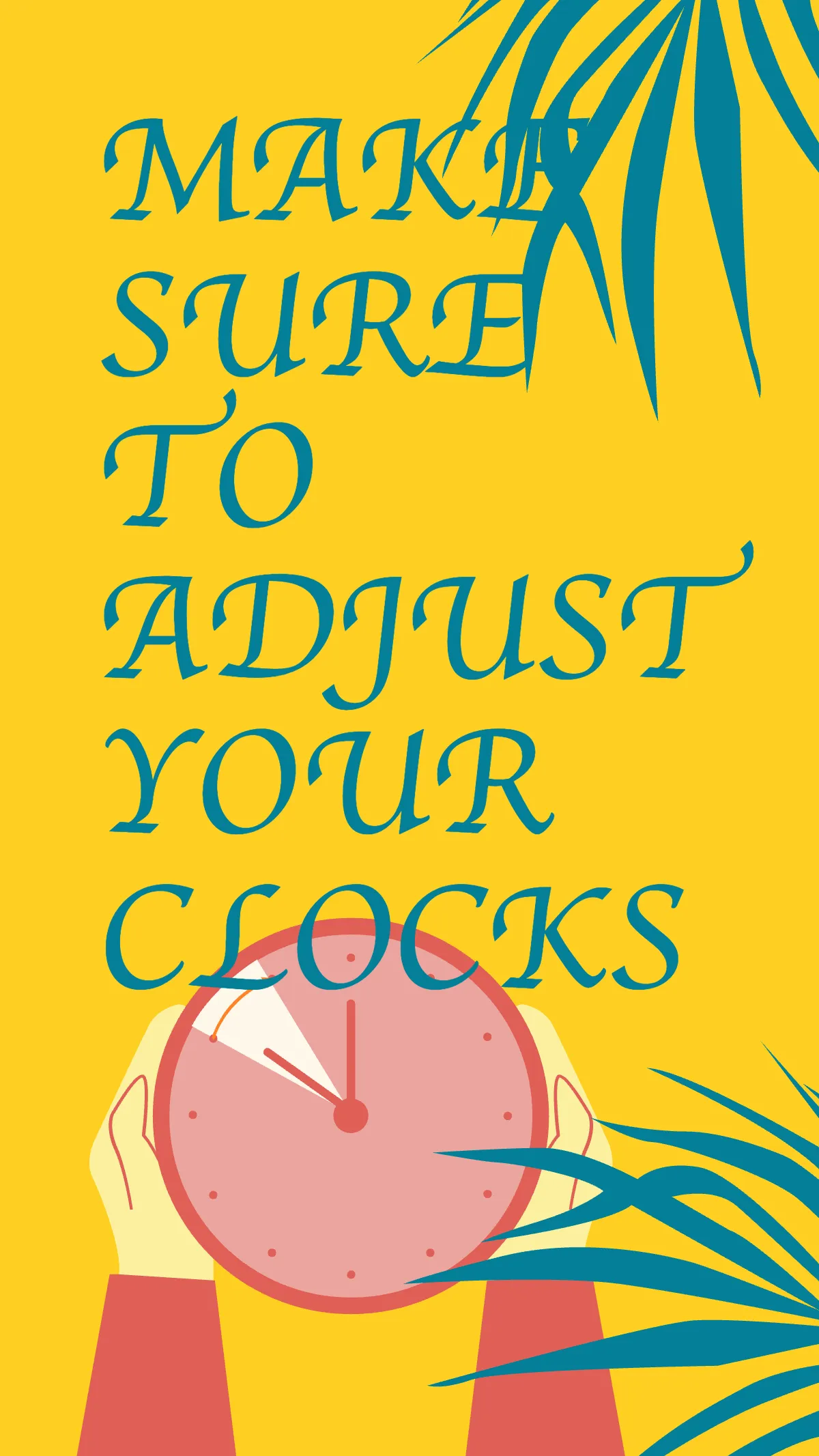 Free Business Daylight Saving Reminder Instagram Story Template to Edit Online