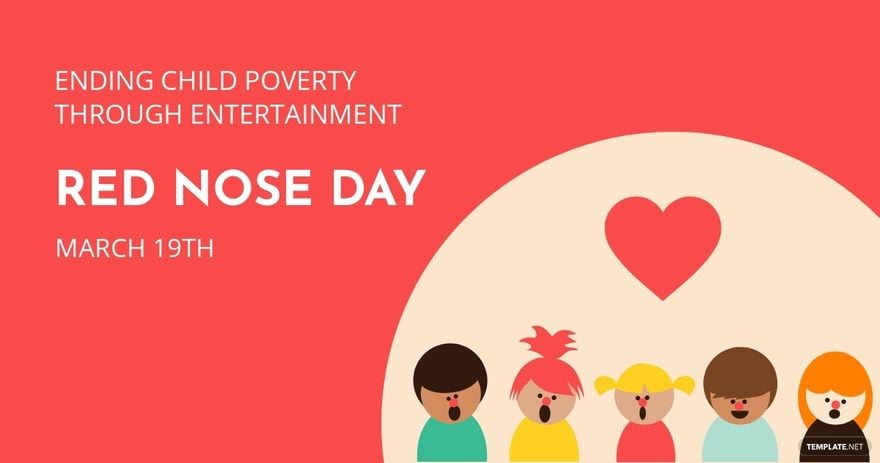 Red Nose Day Event Facebook Post Template