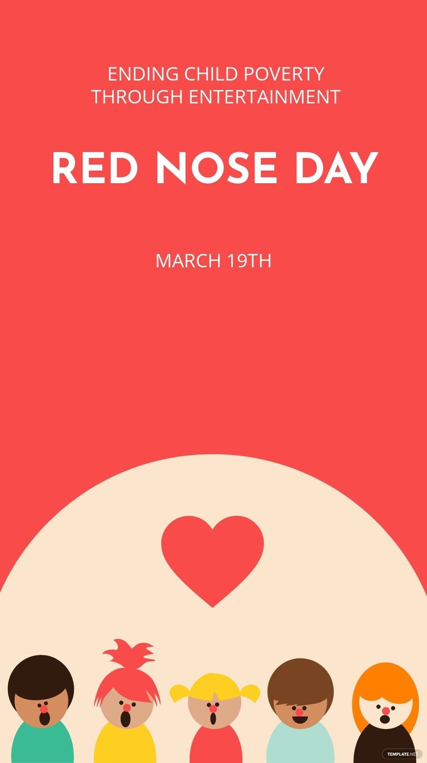 Free Red Nose Day Event Instagram Story Template