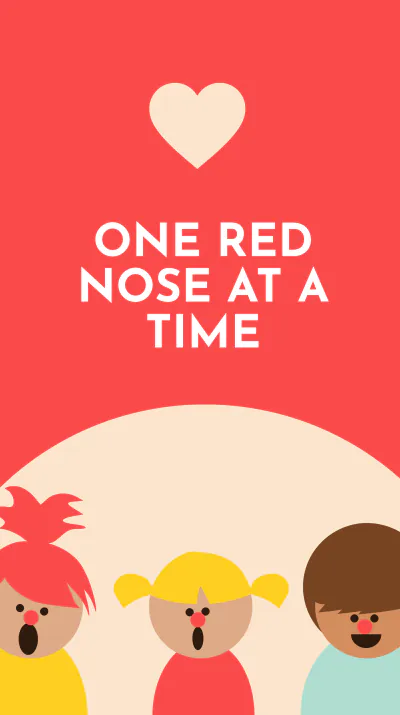 Free Red Nose Day Event Instagram Story Template to Edit Online