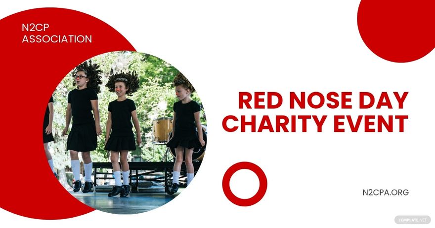 Red Nose Day Charity Event Facebook Post Template