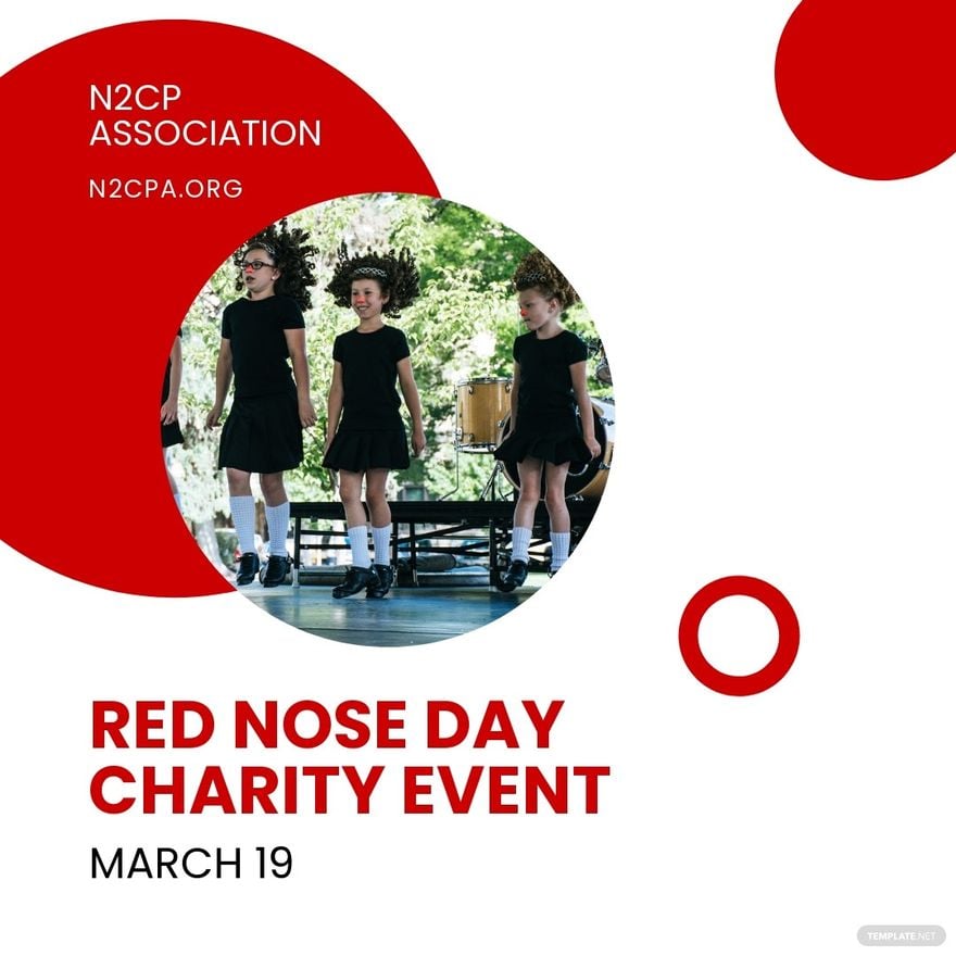 Red Nose Day Charity Event Instagram Post Template