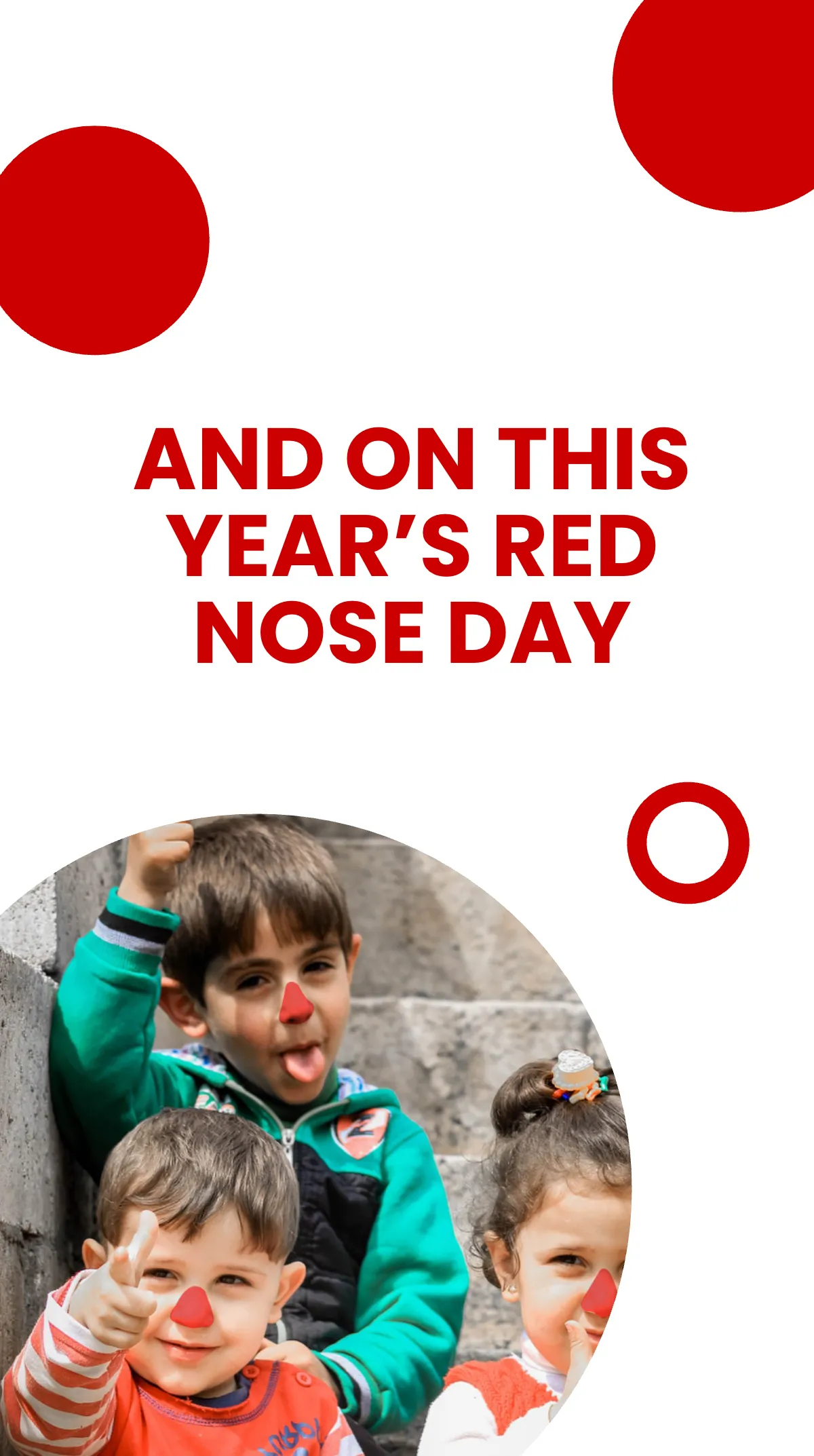 Free Red Nose Day Charity Event Instagram Story Template to Edit Online