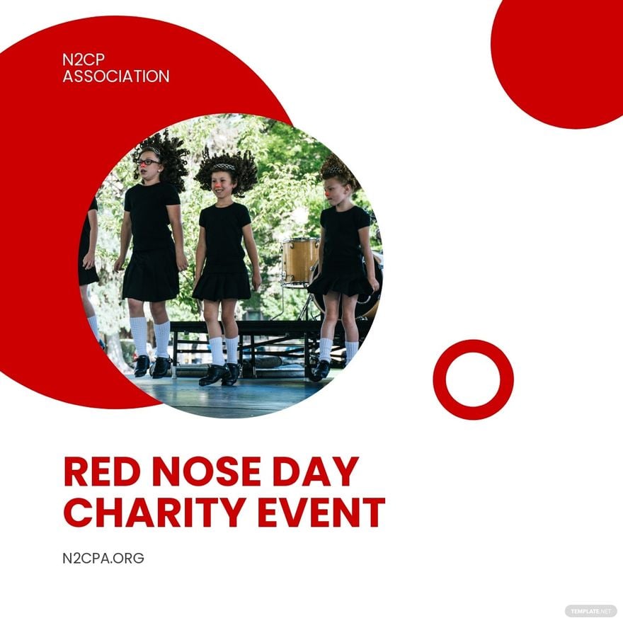 Red Nose Day Charity Event Linkedin Post Template