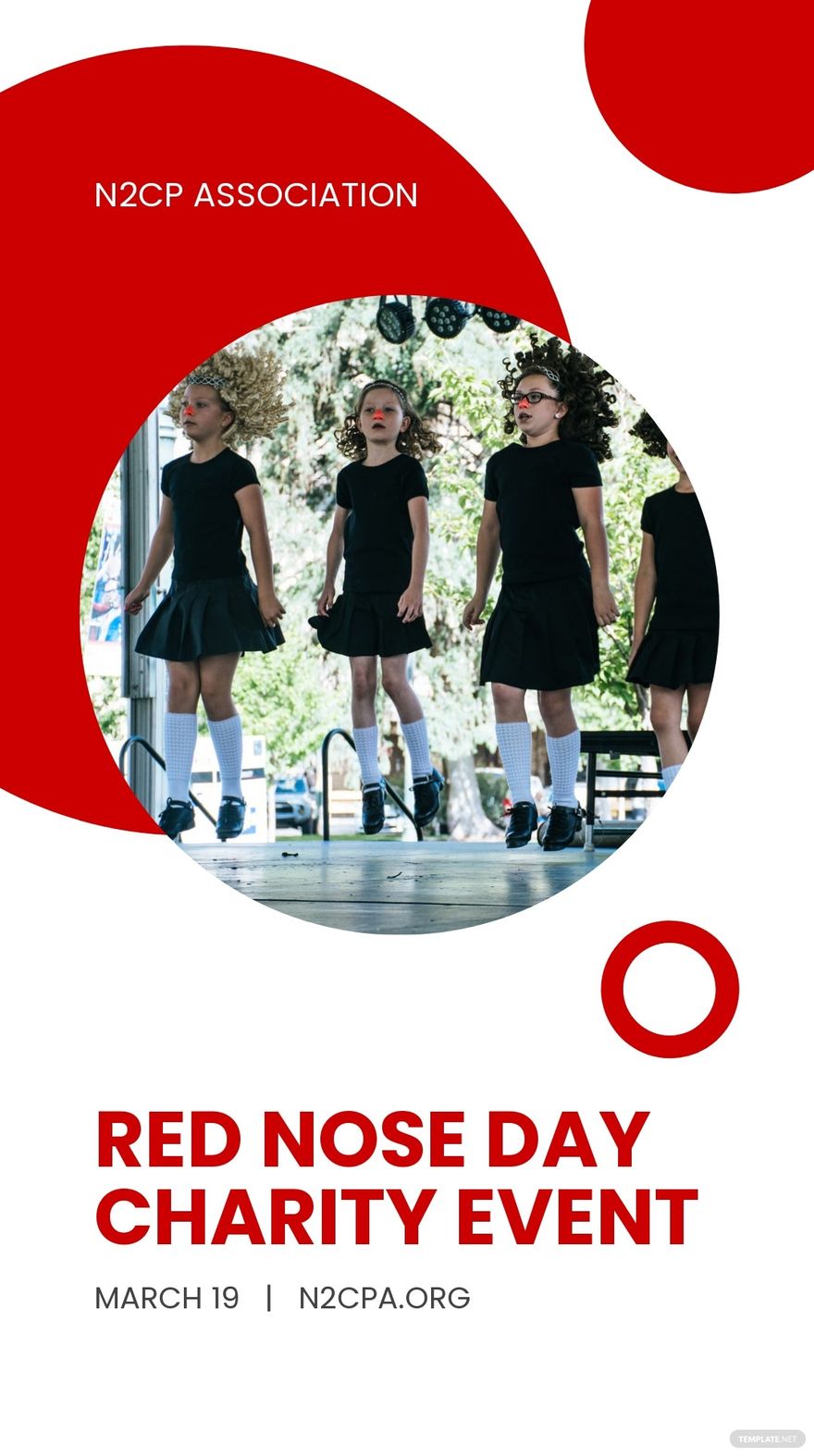 Red Nose Day Charity Event Whatsapp Post Template