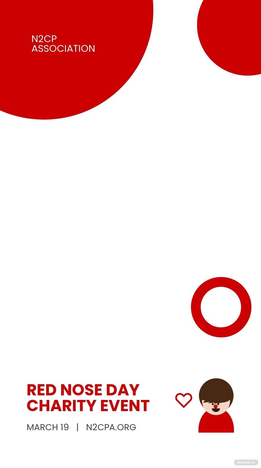 Red Nose Day Charity Event Snapchat Geofilter Template