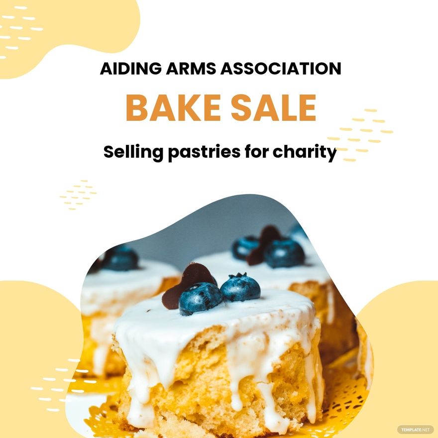 Free Bake Sale Linkedin Post Template