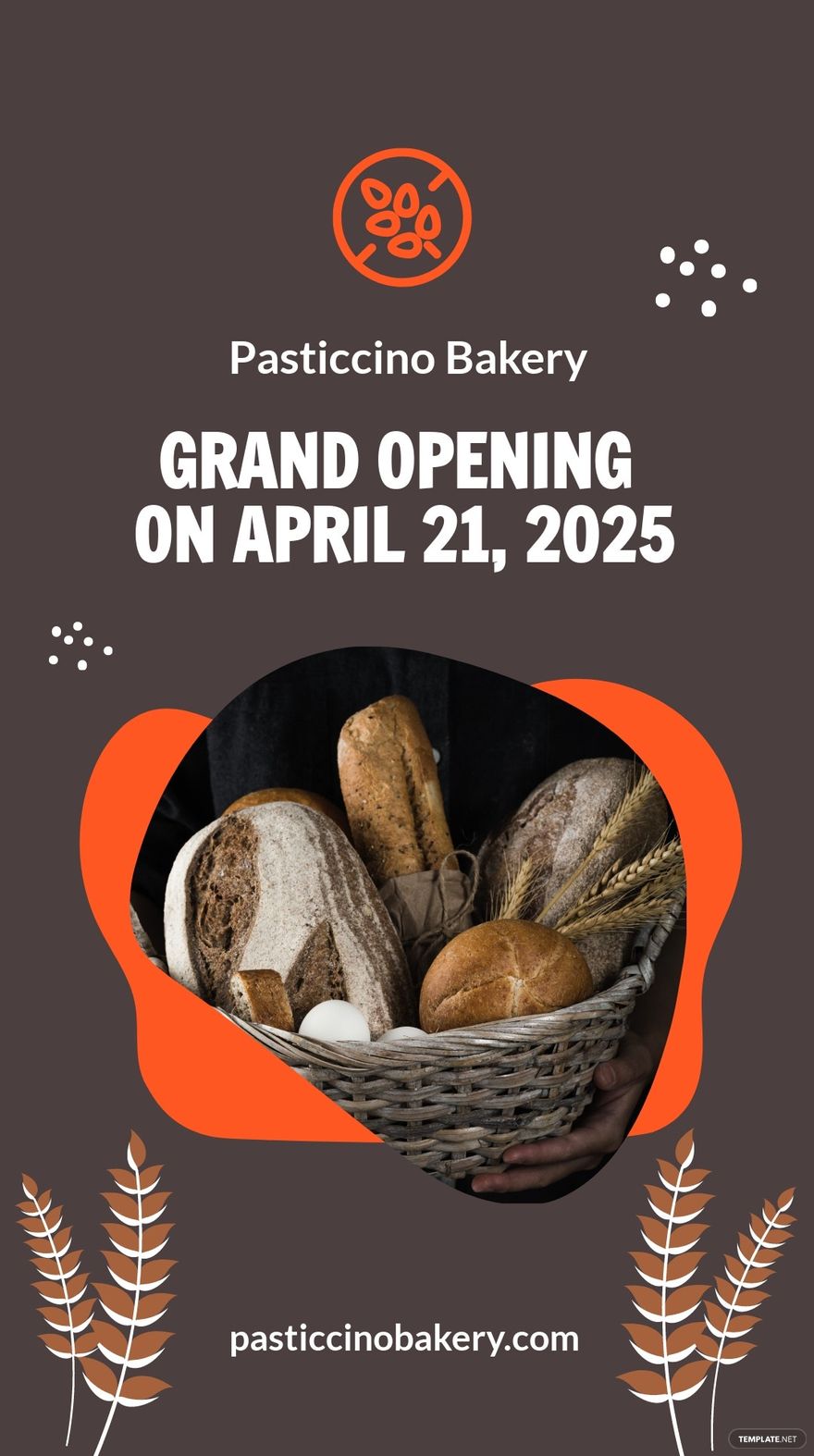 Bakery Grand Opening Whatsapp Post Template