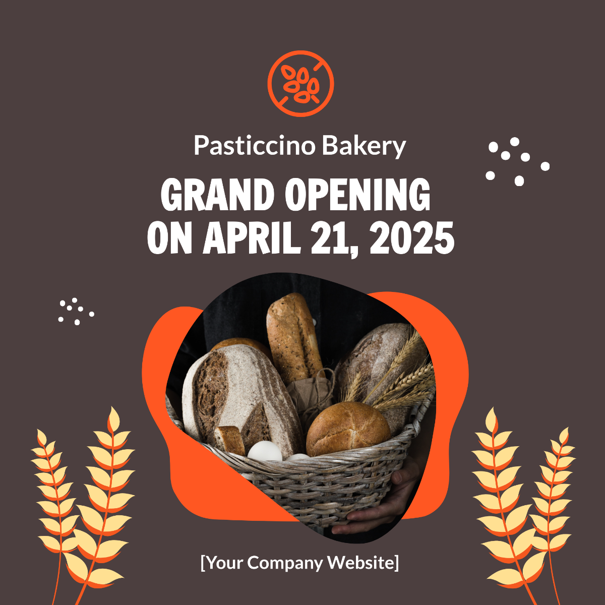 Bakery Grand Opening Instagram Post Template