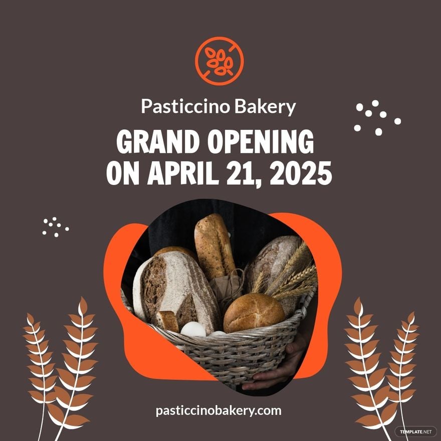 Bakery Grand Opening Instagram Post Template