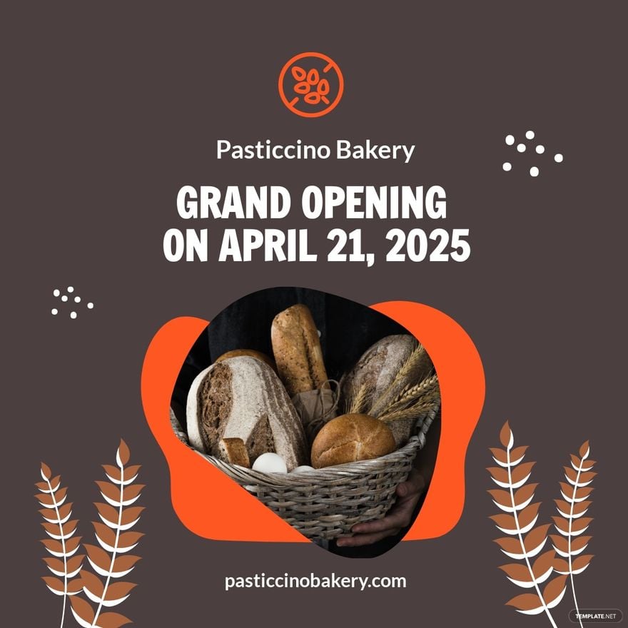 Bakery Grand Opening Linkedin Post Template