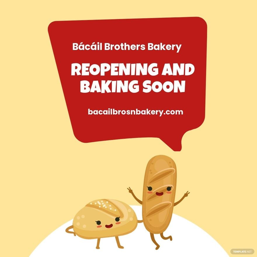 Bakery Reopening Instagram Post Template