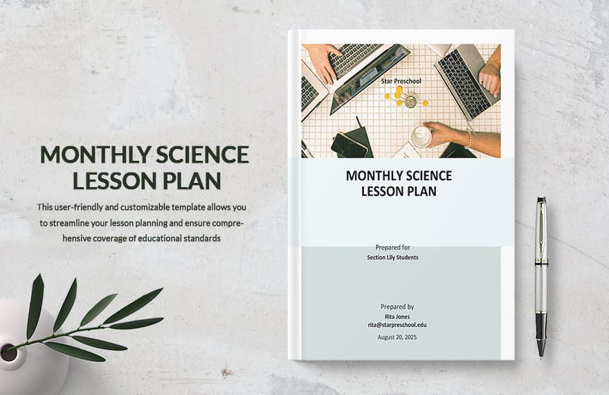 Preschool Monthly Lesson Plan Template
