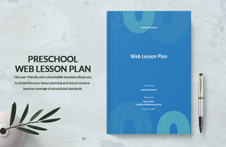 Preschool Web Lesson Plan Template