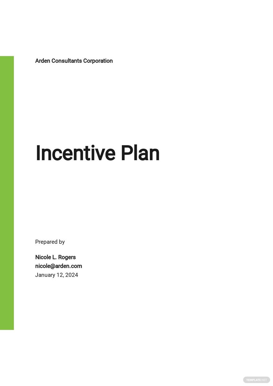 Incentive Plans Templates Format Free Download Template