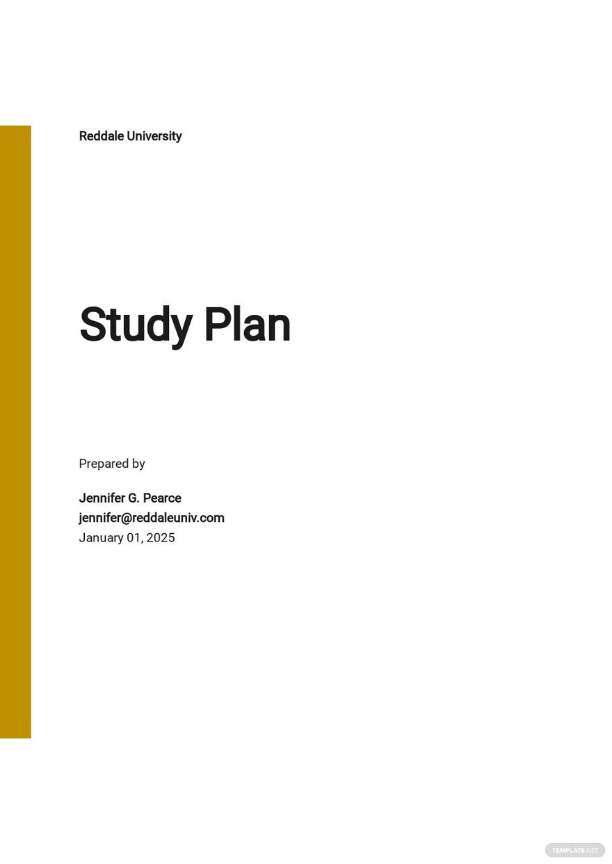 example of study plan essay