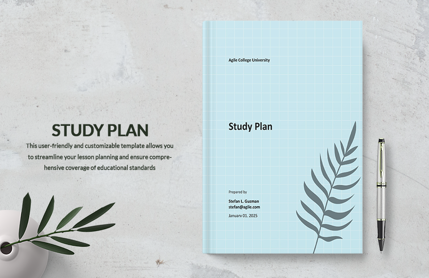 Free Blank Study Plan Template