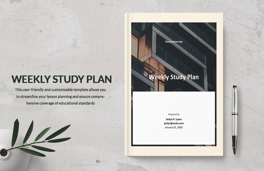 Weekly Study Plan Template