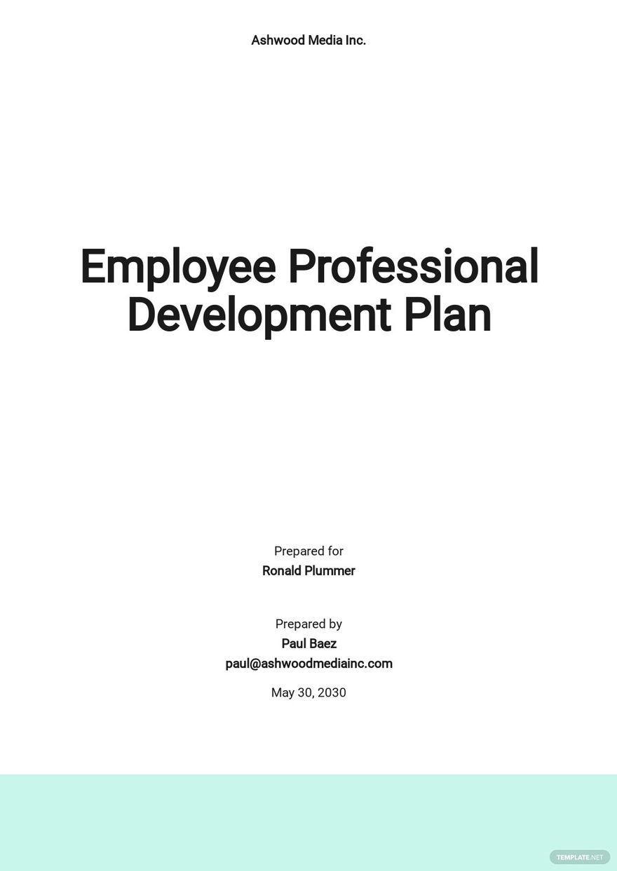 School Professional Development Plan Template - Google Docs, Word ...