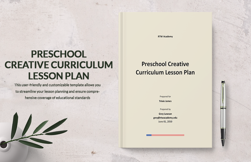 Preschool Creative Curriculum Lesson Plan Template