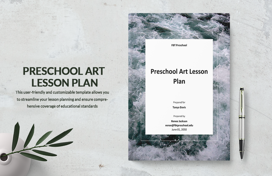 Preschool Art Lesson Plan Template