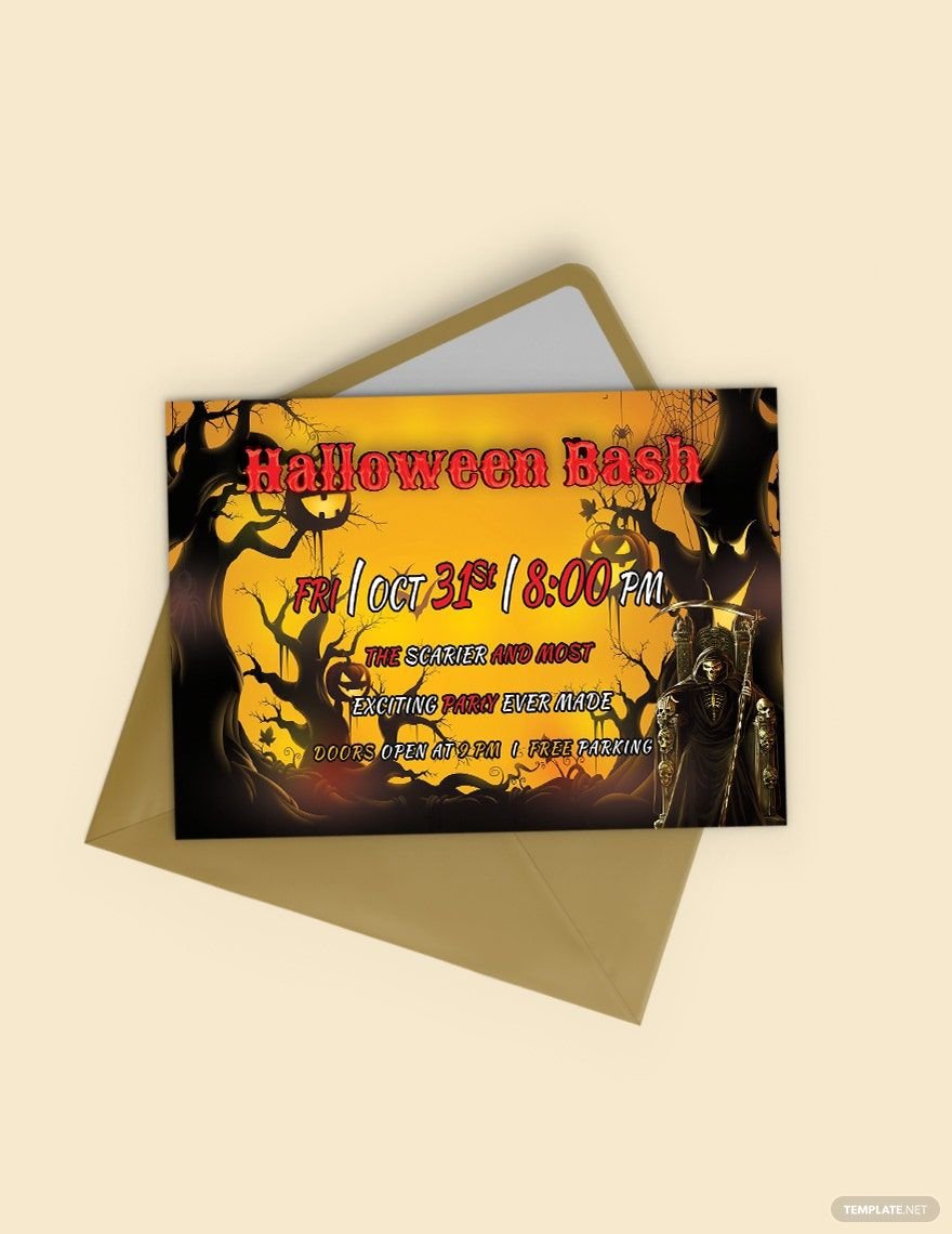 Free Halloween Bash Printable Invitation Template