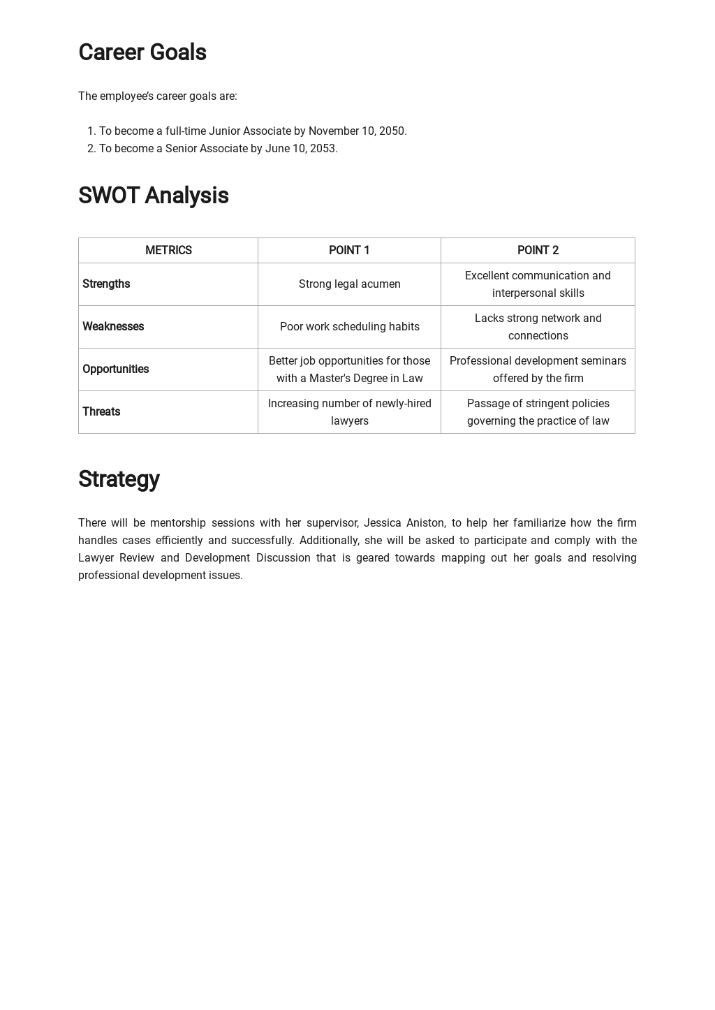 Personal Professional Development Plan Template in Google Docs, Word ...