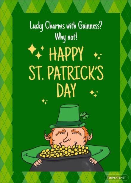 Funny St. Patrick's Day Card Template