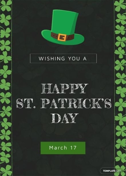 Free St. Patrick's Day Greeting Card Template