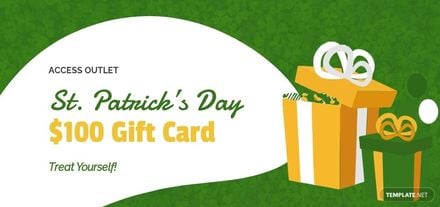 St. Patrick's Day Gift Card Template