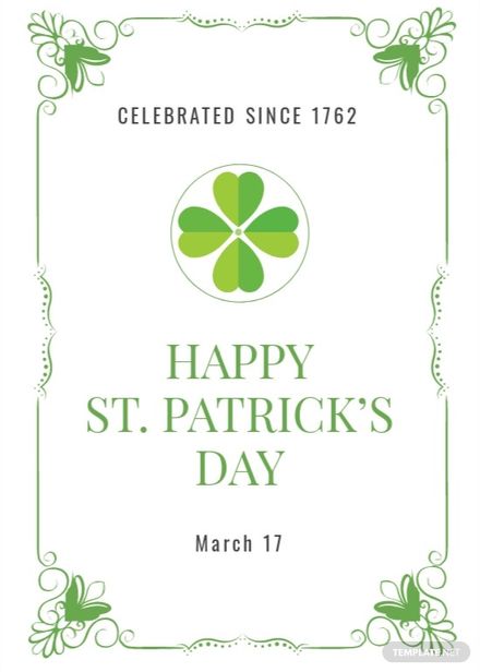 Free Vintage St. Patrick's Day Card Template