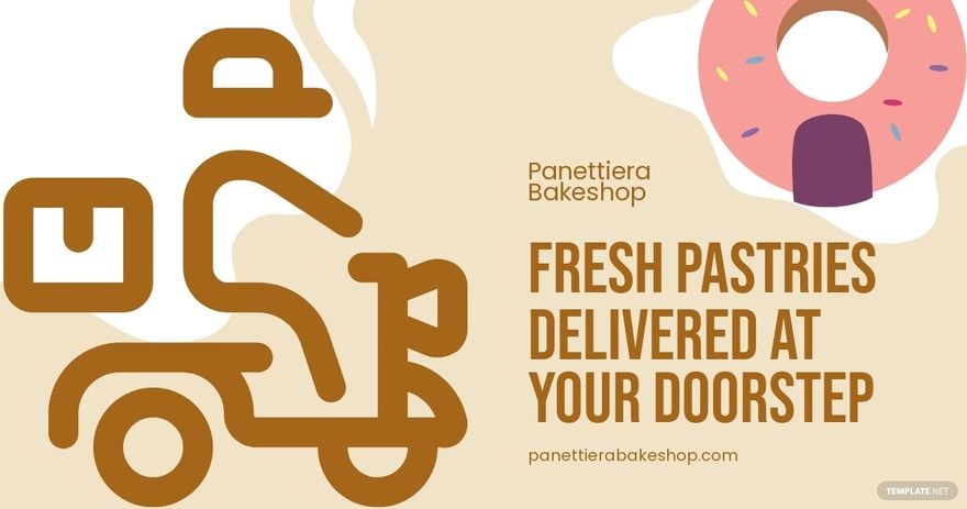 Bakery Delivery Services Facebook Post Template