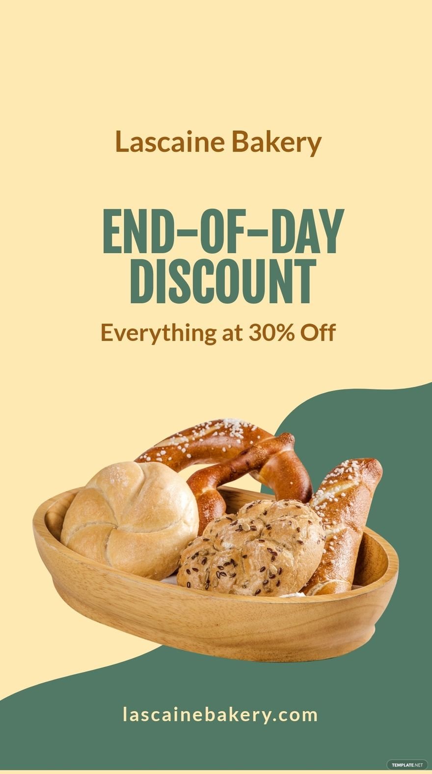 Bakery Discount Promotion Whatsapp Post Template
