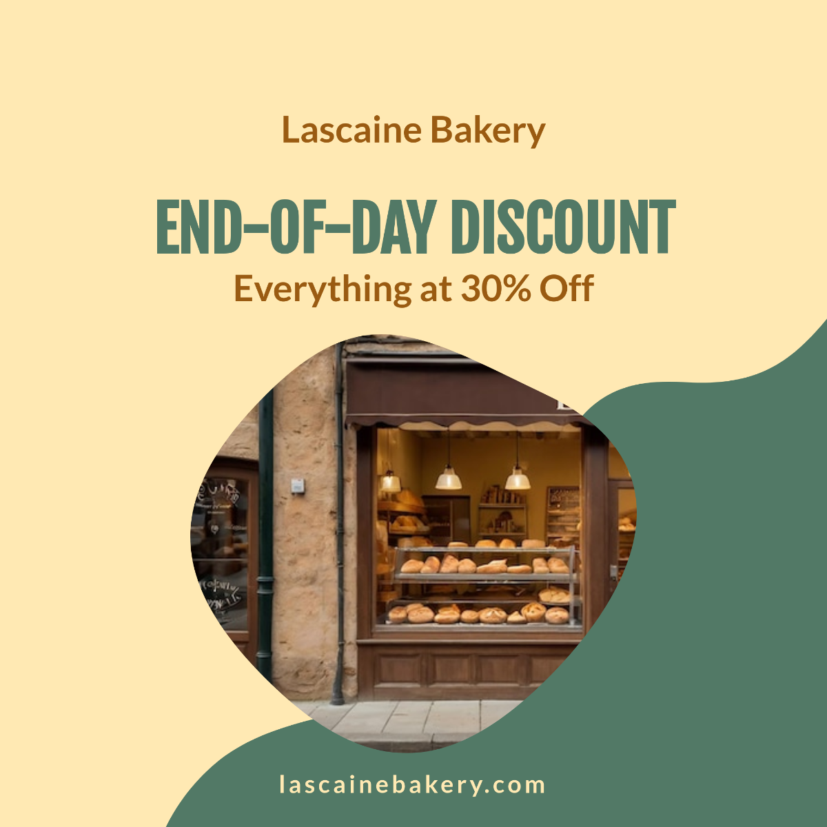 Free Bakery Discount Promotion Instagram Post Template