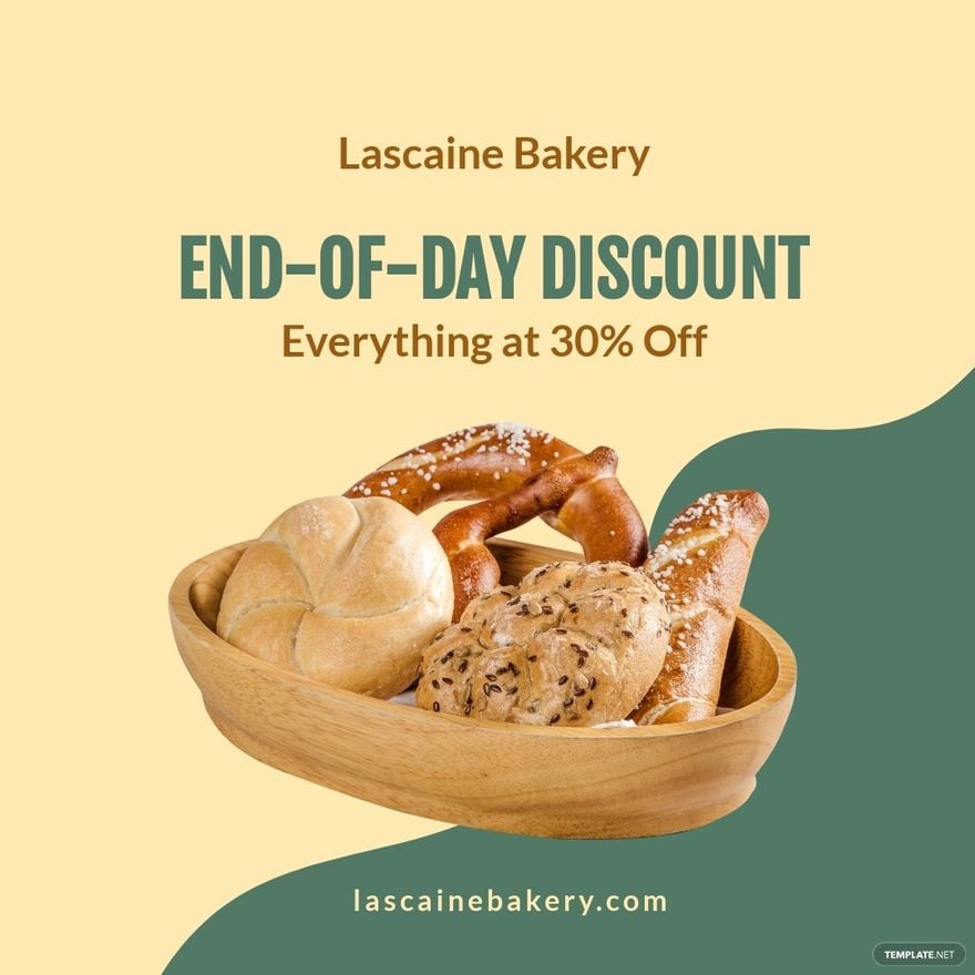 Free Bakery Discount Promotion Instagram Post Template