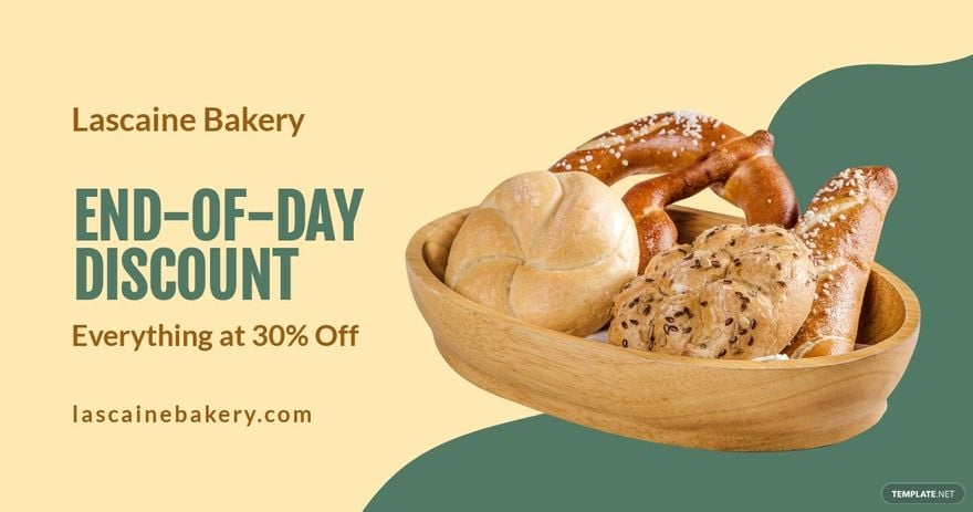 Free Bakery Discount Promotion Facebook Post Template