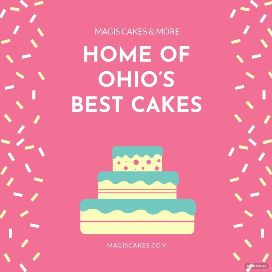 Free Cake Shop Instagram Post Template