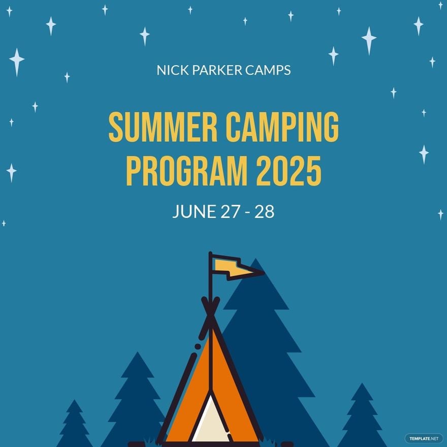 Free Camping Program Linkedin Post Template