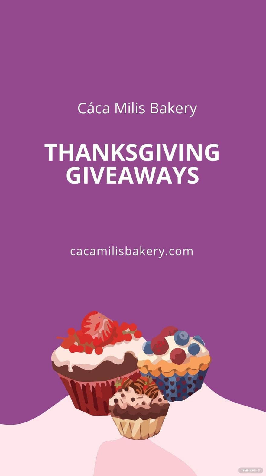 Bakery Giveaway Whatsapp Post Template