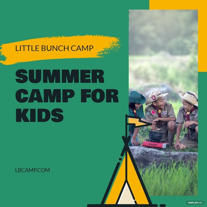 Free Kids Summer Camp Instagram Post Template
