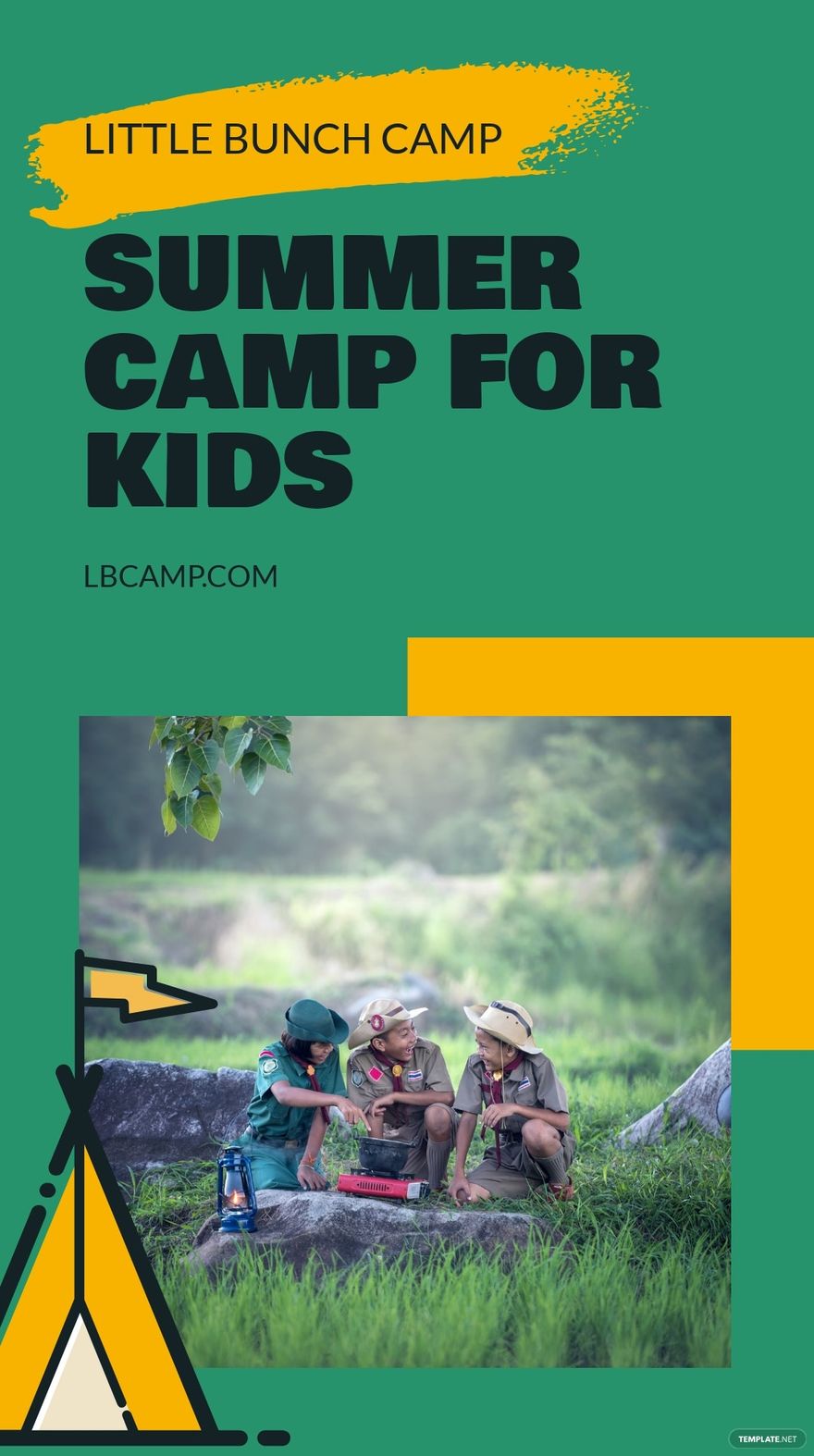 Kids Summer Camp Whatsapp Post Template